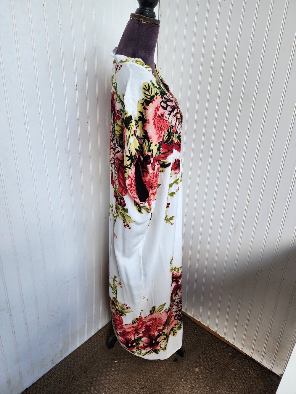 NWT Seven Islands Light Flowy Boho Summer Maxi Dress Floral Swim Cover Up L / XL - Picture 5 of 13